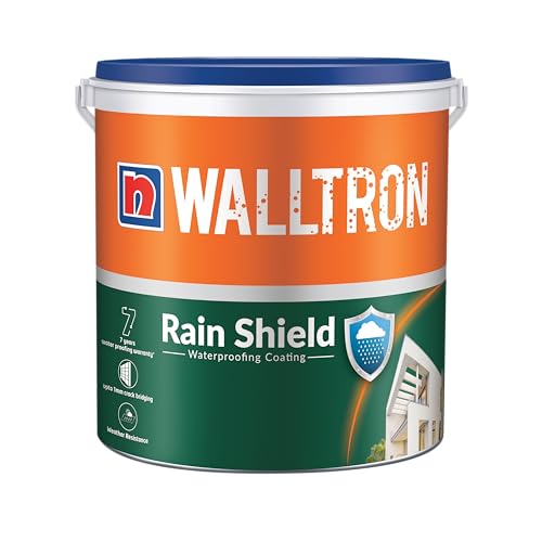 Image of Walltron Rain Shield; Elastomeric Exterior Wall Waterproof Coating Paint (10 Litre)-Crack Bridging Waterproofing for Walls, Dirt Pick-up Resistant, 7 Years Warranty