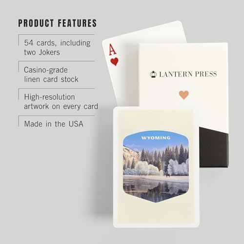 Naipes poker Lantern Press Wyoming Lithograph 52 cartas miniatura 3