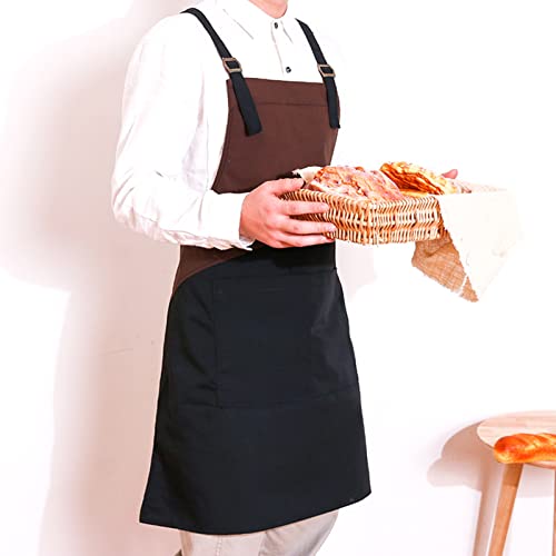 FYYYY Delantal De Chef, Tira Trasera Cruzada De Lona Gruesa/Tira para Colgar En El Cuello Delantales De Trabajo De… - Imagen 8