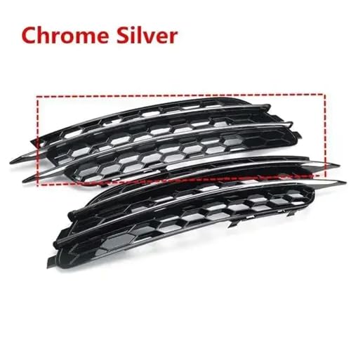 Grille pour phares antibrouillard avant Audi A6 C7 style course chrome - 2