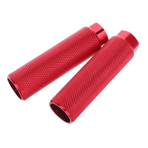 LIOOBO Foot Pegs for Bicycle Easy Install Bike Rear Foot Rest Pegs in Red for Compact Bicycles