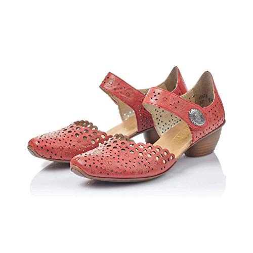 Rieker Mirjam 53 Mary Jane Womens Pump 40 M Eu Red #TOP6