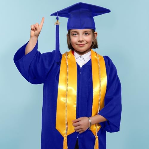 Syhood 4 Pcs 2026 Unisex Kindergarten Graduation Matte Gown Cap Tassel Stole Set 2026 Charm for Graduate — 사진 5