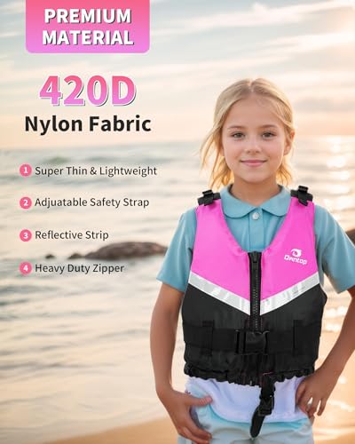 Image of Owntop Swim Jacket Kids Adults | Super-Thin & Lightweight | Comfortable Crotch Strap | Easy-to-spot Colors | Swimming Training, Kayak, Boating