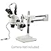 Swift S7 3.5X-90X Professional Simul-Focal Trinocular Stereo Zoom Microscope with WH10x Eyepieces, 0.7X-4.5X Objective,144 LED Ring Light, Double Arm Boom Stand, Includes 0.5X and 2.0X Barlow Lens