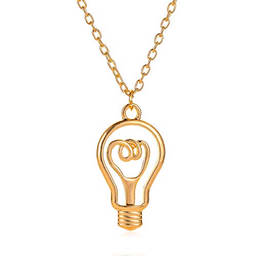 Preisvergleich Produktbild LAOGEFJ Halskette Schmuck Kreative Glühbirne Anhänger Halskette Einfache Wilde Schlüsselbein Kette Frauen