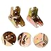 Gatuida Desk Table Leg Hinges 4pcs 90 Degree Folding Hinge Self-Locking for Furniture