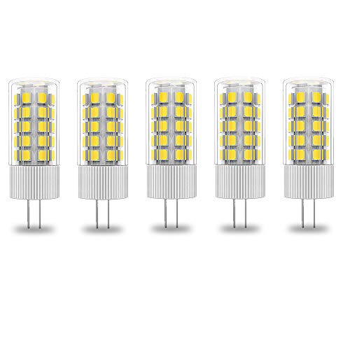 Lot de 5 ampoules LED G4 5 W 400 lm 12 V CA/CC Ampoule de rechange 40 W Ampoule halogène pas de scintillement Intensité non variable Cover