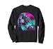 House DJ Cat 80s 90s Kitten Sunset Rainbow DJ Cat Kitty Sweatshirt