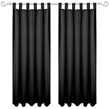 Photo Gallery bestgoodies tenda con passanti per interni, tendaggi finestra, 140 x 145 cm (larghezza x lunghezza), colore nero, opaca, tenda con passanti in diverse varianti Photo Gallery bestgoodies tenda con passanti per interni, tendaggi finestra, 140 x 145 cm (larghezza x lunghezza), colore nero, opaca, tenda con passanti in diverse varianti