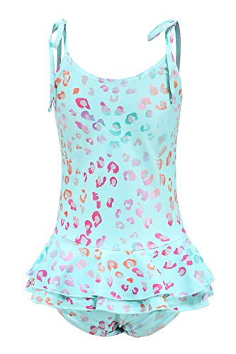 Image of Girls One Piece Swimsuits One Shoulder Ruffle Swimwear Floral Bathing Suit