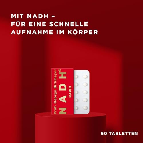 Prof. George Birkmayer NADH RAPID – hochdosiert - 80mg NADH Tagesdosis – Tablette – Supplement – Vegan - 60 Tabletten