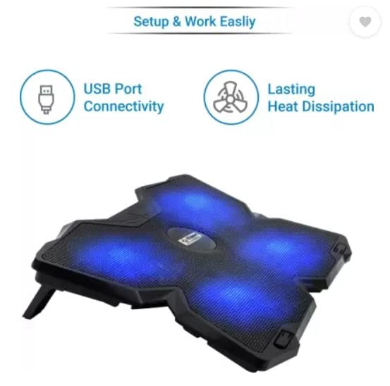 Image of (Refurbished) Flipkart SmartBuy FKCPK25 4 Fan Cooling Pad (Black)