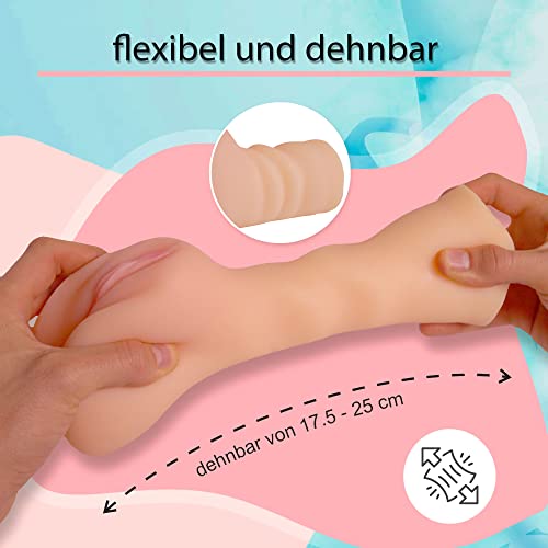 Loveheart Realistischer Masturbator für Männer Taschenmuschi realistisch groß Sexspielzeug Mann Pussy Masturbieren 3D Vagina Erotik Mastrubrator, Hautfarbe – Bild 4