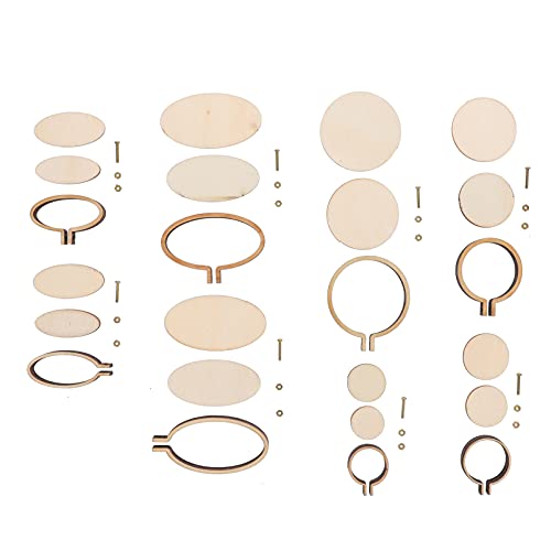 Image of EXCEART 8sets Mini Embroidery Hoop Pendants for Jewelry Making Unique Designs for Necklaces and Charms Lightweight Easy to Use for Crafting Accessories