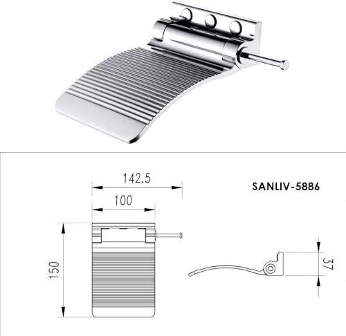 Marche de douche en aluminium Space de qualité supérieure repose-pieds durable silver