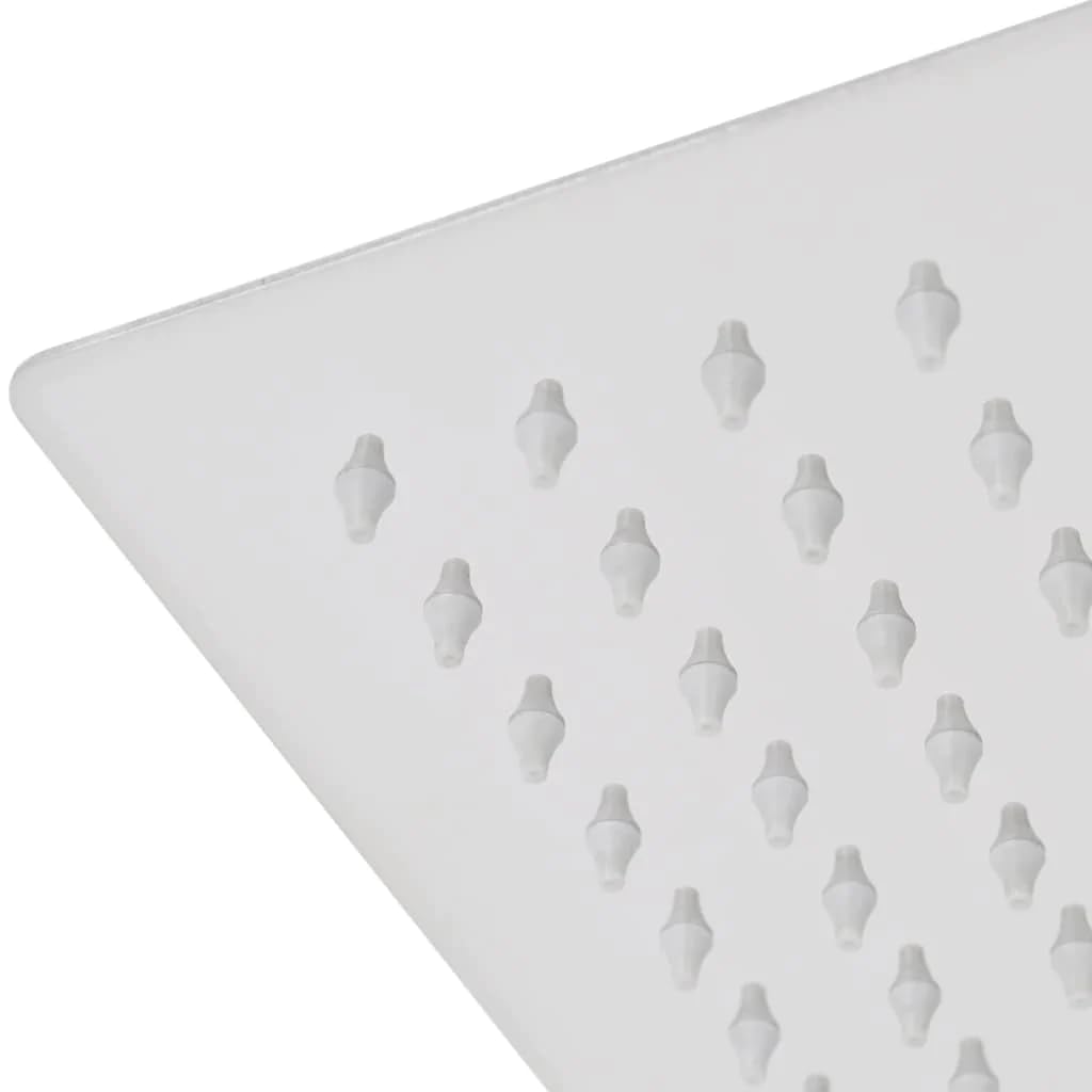 vidaXL 2X Cabezales Ducha Efecto Lluvia Acero Inoxidable 50x50cm Cuarto Baño