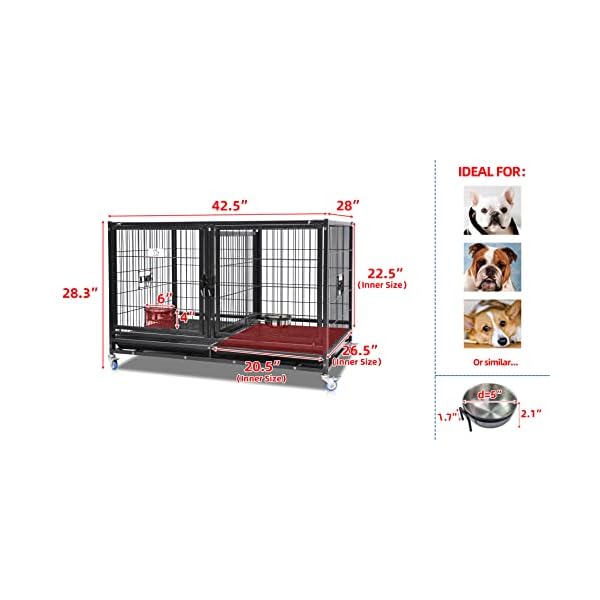 Homey-Pet-43-All-Metal-Open-Top-Stackable-Heavy-Duty-CageUpper-wFloor-Grid-Tray-Divider-and-Feeding-Bowl Homey-Pet-43-All-Metal-Open-Top-Stackable-Heavy-Duty-CageUpper-wFloor-Grid-Tray-Divider-and-Feeding-Bowl