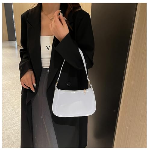 Image of Patent Leather Clutch Purse Shiny Evening Handbags for Women Armpit Shoulder Bag MINI Hobos