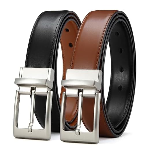 Cinto Masculino Reversível Couro Dupla Face Cinto Social Ajustável com Fivela de Pino Confort - Largura 33mm