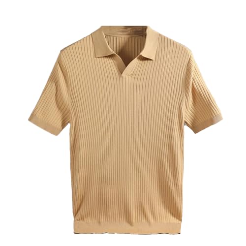 Men Breathable Soft Classic Short Sleeved Solid Color Stylish Casual Jumper