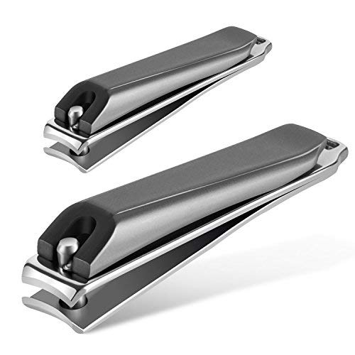 Givyahan Nagelknipser-Set, 2-teilig – Edelstahl Nagelknipser Für Finger & Füße, Inkl. Feile, Silber