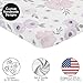 Sweet Jojo Designs 2-Piece Baby Crib Sheets Set (Purple/Grey Boho Floral) for Girls, Infant Nursery, Toddler Room - Standard Size (Lavender, Bohemian Flower, Rose, Farmhouse, Garden, Shabby Chic Pink)