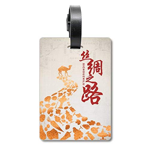 Valise sac tag Tourister identification label avec poster camel desert