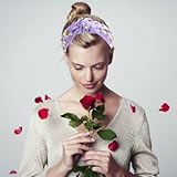 Fabric Headbands for Women'S Hair Fashion Purple Headband Woven Hair Accessories Knitting Wide Soft Lady Turban Top Knotted Hairbands 27418 - Image 4