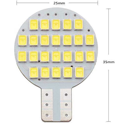 Grv T10 Led Light Bulb 921 194 192 C921 24-2835 Smd Super Bright Lamp Dc 12V 2 Watt For Vehicle Boat Ceiling Dome Interior Lights Cool White (2Nd Generation) Pack Of 10 #TOP1