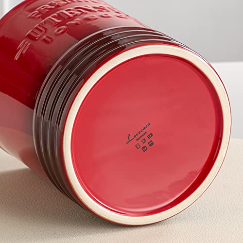 image for Vintage Utensil Holder for Kitchen Countertop, LOVECASA 7.2” Large C