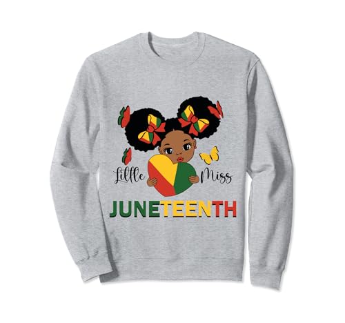 Little Miss Juneteenth Carino Afro Girl Black History Kids Felpa