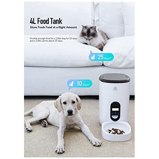 Petoday Automatic Pet Feeder for Dogs and Cats, 4L&6L Time Feeder Dry