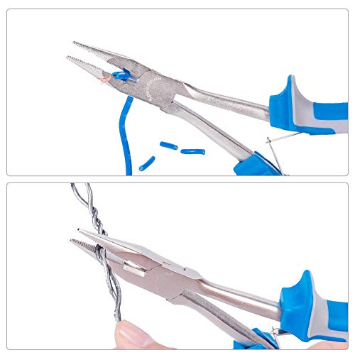 Image of SPEEDWOX Long Reach Long Nose Pliers 6 Inches Mini Wire Cutter Side Cutting Slim Precision Fine Pliers for Hard to Reach Narrow Spaces Serrated Jaws High Leverage Reduce Efforts Non-slip Handles