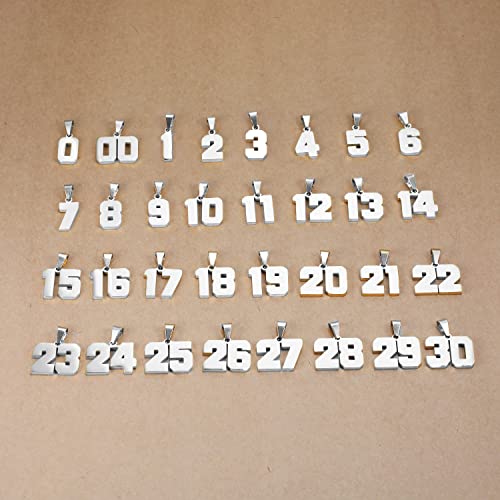 Number Necklace for Men Silver Athletes Number Chain Stainless Steel Charm Pendant Personalized Sports Jewelry for Men Basketball Baseball Football3