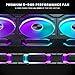 Phanteks D30-140 DRGB PWM Fan 3Pack, Premium D-RGB Performance Fans, ARGB/DRGB Lighting, Daisy-Chain Fan Linking System, 3Pack (Black)