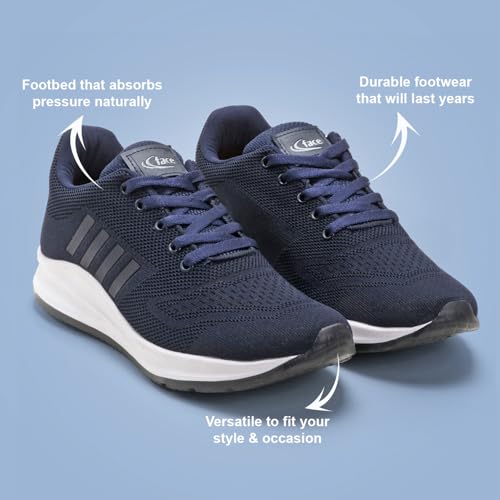 Image of Men's Sports Shoes with Memory Foam Cushioned Insole|Running Walking Gym Training Jogging Athletics|Comfortable & Stylish|Casual & Lightweight|Slipon Sneaker