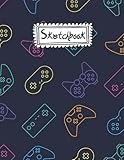 sk gaming cs go news  Sketchbook: Video Game Large Notebook for Drawing, Doodling or Sketching - 120 Blank Pages, White Paper 8.5\" x 11\"  Video Game Cover