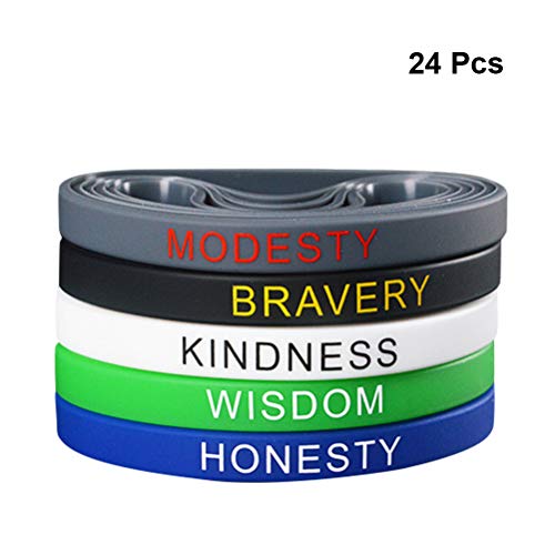 Preisvergleich Produktbild BESTOYARD 24 stücke Silikon Armbänder Armbänder Gummibänder Party Favors für Fittness Sportschule Carnival (Mischfarbe)