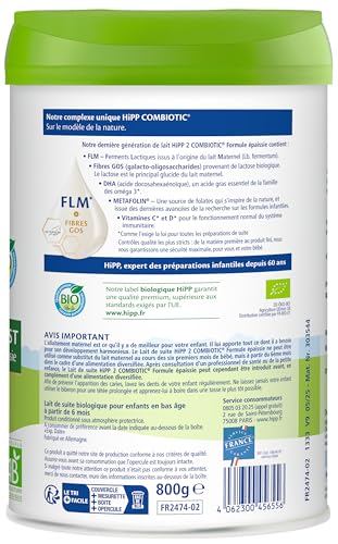 Hipp Lait 2 Combiotic FLM Nutrigest Bio Boîte dès - vue 4