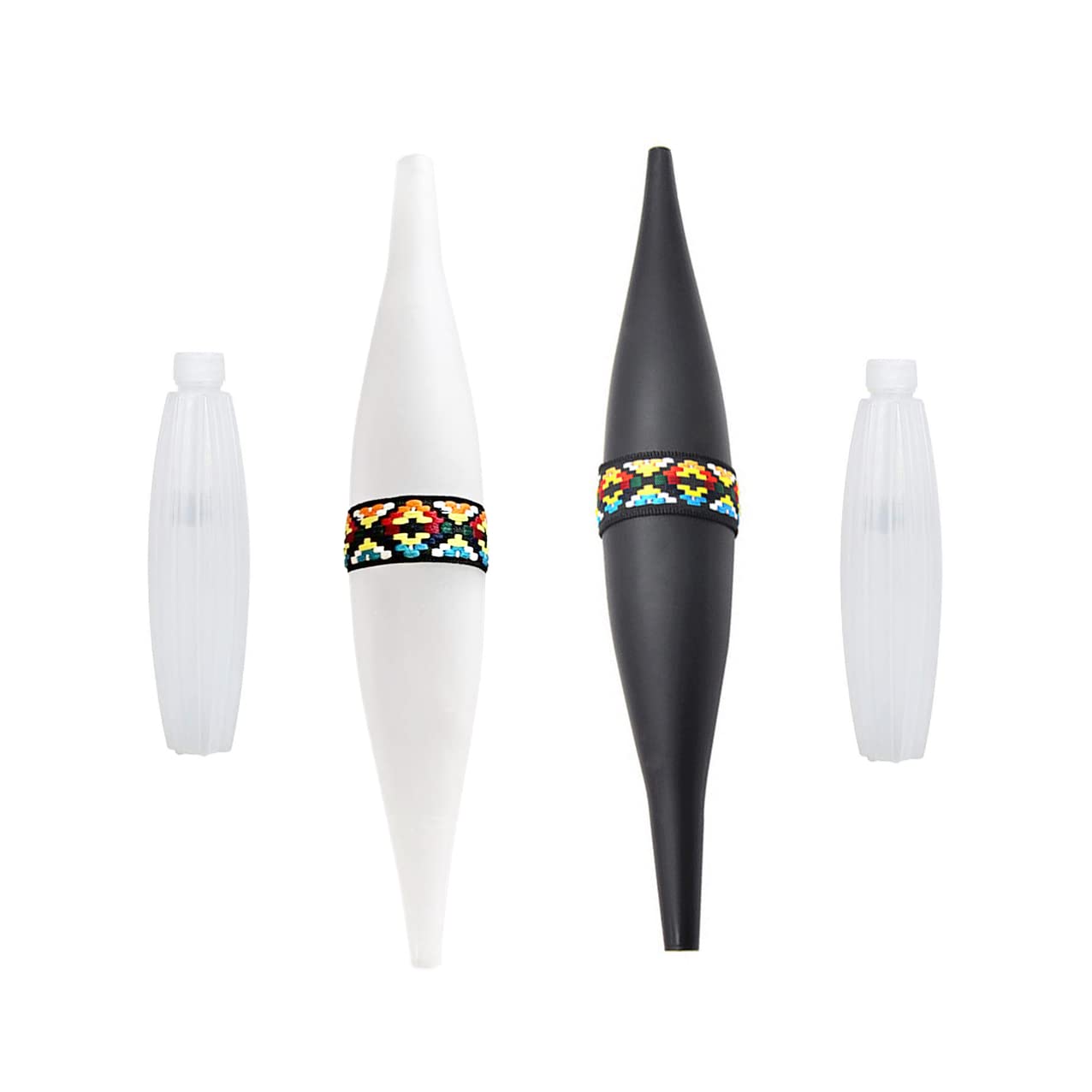 VOVCIG 2Packs Hookah Ice Mouth Tips Ice Pipe for Hookah Shisha Black White