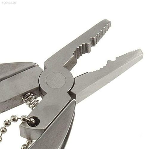 Image of 1Pc's Mini Portable Pocket Plier Keychain Hand Tool Kit, Portability and Functionality with Our Stainless Steel Multifunctional Folding Plier Screwdriver Pocket Tool Set.