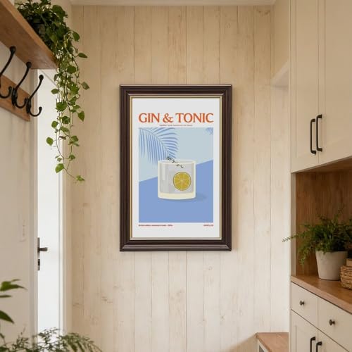 Toile Gin And Tonic pour habiller un mur vide de bar ou de bureau - 6