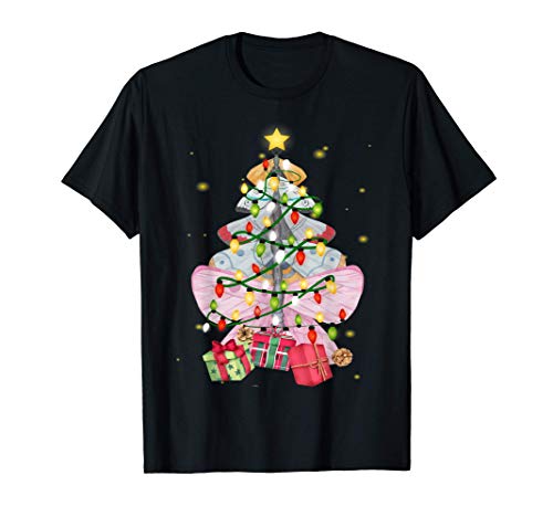 Butterfly Christmas Tree Lights Colorfull Vintage 2020 Gift Camiseta