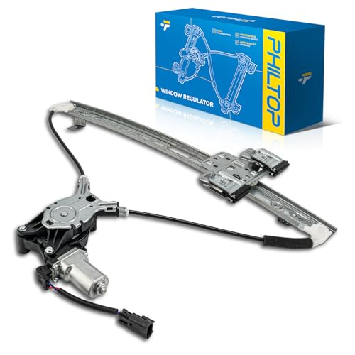 Image of PHILTOP Front Right Passenger Side Power Window Regulator and Motor Assembly Compatible with 2005-2010 Dodge Dakota 2011 Ram Dakota 2006-2009 Mitsubishi Raider Replaces 748-115,2 Pins