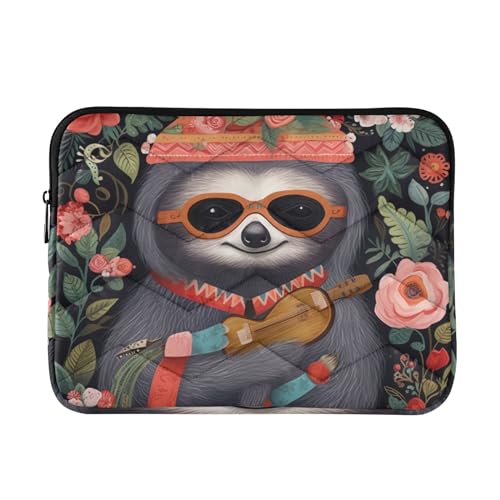 Funda para portátil de 13-14 pulgadas con diseño floral impermeable miniatura 1