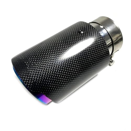 Embout d'échappement en carbone violet 70mm-76mm pour modification de silencieux auto