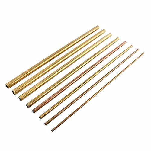 Bezszwowe rury mosiężne okrągłe, Mosiężna rurka Wiele rozmiarów 2-8 mm Długość zewnętrzna 300 Grubość ścianki 1(5x4x300mm)