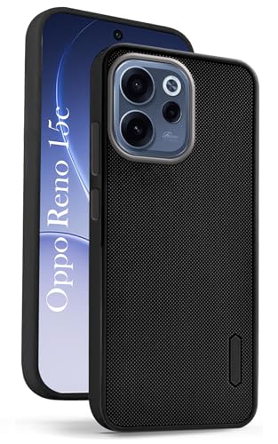 Image of Jkobi Rubberised Back Cover Case for Oppo Reno 15c (Textured Grip Design | Micro-Fiber Cloth Inside | Slim and Light Weight | Soft Touch and Feel)