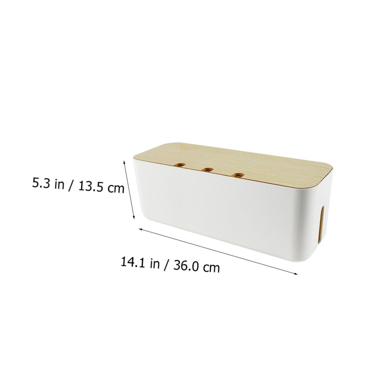 VILLCASE Caja de Almacenamiento para Cables y Regletas Color White